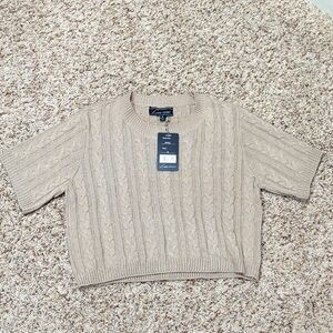 NWT Love University beige sweater, medium